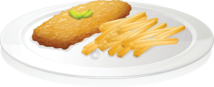 炸薯条和炸薯条盘子食品材料飞碟土豆陶瓷蔬菜营养薯条黄色图片
