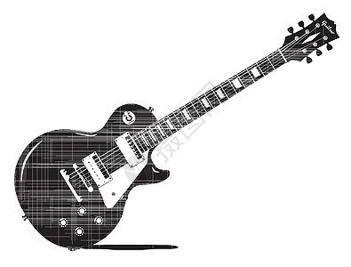 黑吉他绘画黑色蓝调身体音乐岩石乐器插图图片