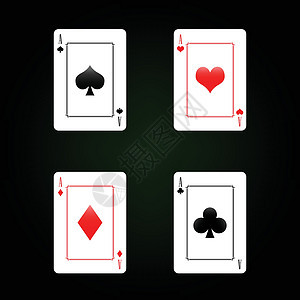 一套扑克牌 - 四 A背景图片