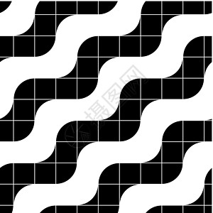 Mosaic装饰品无缝模式 矢量背景黑色纺织品桌布地面创造力白色长方形快乐地毯墙纸图片