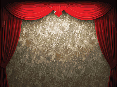 矢量天鹅绒窗帘和板状墙壁背景剧场歌剧气氛播音员剧院展示场景石头观众布料图片