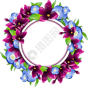 Lilac 和遗忘的我而不是忘记的花环框架图片