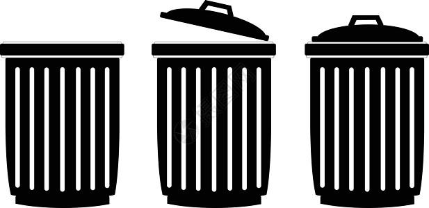 垃圾桶图标垃圾桶可以垃圾空白插图回收环境设计图片