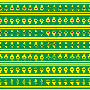 泰 泰国情况泰国模式插图编织钩针围裙绿色材料植物黄色正方形网格图片