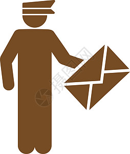 Postman 图标包装船运工作载体信封邮箱后勤男人导游邮政图片