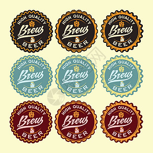 啤酒元素酒花节日酒精酒吧框架标签派对插图艺术啤酒厂图片