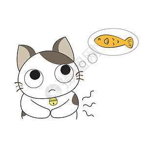 可爱的猫咪性格吉祥物漫画插图收藏男性绘画卡通片胡须灰色微笑图片