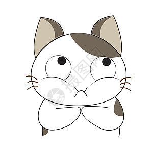 可爱的猫咪性格乐趣胡须吉祥物收藏猫科白色微笑漫画宠物灰色图片