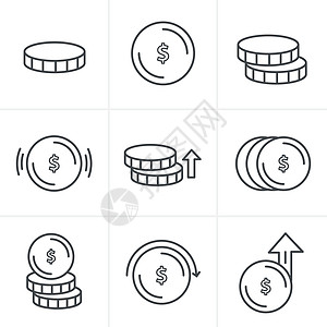 线条图标样式库图标集 矢量设计图片