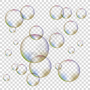 一组彩色泡泡图片