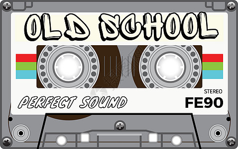听我带有我名字的老式磁带盒歌曲磁带立体声玩家录音机模拟袖珍学校音响盒子设计图片