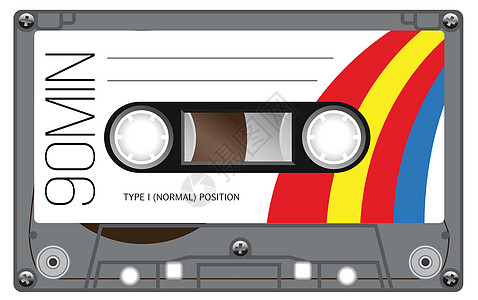 旧录音磁带歌曲卡带空白收音机立体声塑料墨盒玩家音乐技术图片