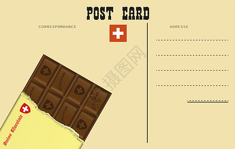 瑞士明信片阶梯邮资书法古董乡愁棕褐色品牌旅行水印邮政图片