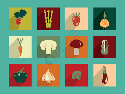蔬菜图标集-它制作图案图片