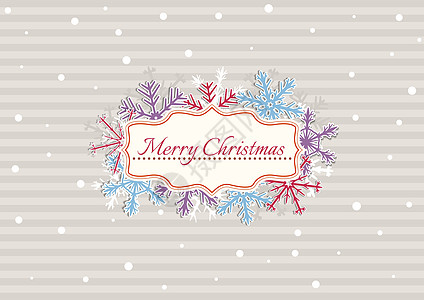 带条纹和雪花的圣诞插画紫红色插图礼物邀请函时间季节墙纸庆典假期包装图片