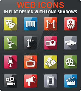 门票电影图标 se屏幕闲暇聚光灯眼镜按钮麦克风磁带工作室管子视频设计图片