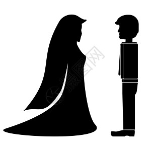 黑人未婚夫和未婚妻图标图片