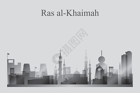 阿拉伯清真寺市天线灰色双周设计图片
