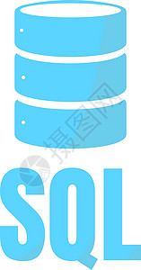 SQL 数据库图标徽标设计 UI 或 UX Ap硬件电脑圆柱服务网站蓝色用户数据中心网络检查图片