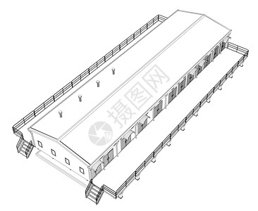 线框工业建筑建筑师框架建筑学房子物流地面码头送货车库建造图片