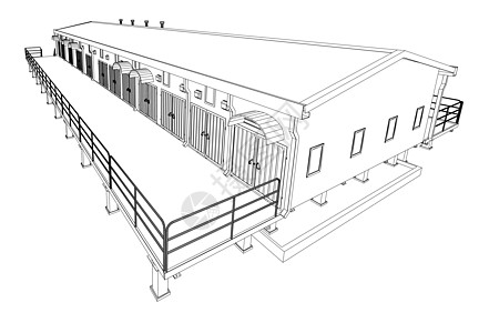 线框工业建筑职场办公室房子物流入口建筑师贮存车库建造送货图片