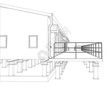 线框工业建筑地面工厂建筑学送货设施房子生意运输入口住房图片