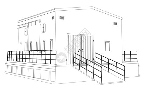 线框工业建筑设施运输建筑学仓库码头办公室地面建造车库建筑师图片