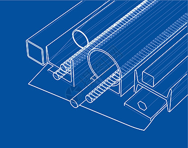 轧制金属制品 韦克托酒吧金属产品管道建筑学框架滚动草稿光束正方形图片