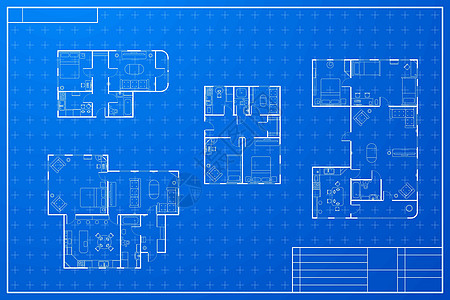 套不同的蓝图房子计划图片