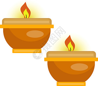 蜡烛 iconflat 风格 孤立在白色背景上 矢量图杯子烛光烛台教会温泉芳香卡通片插图燃烧疗法图片