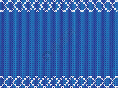 海军蓝色织物针织背景与针织白色 wea 相框图片
