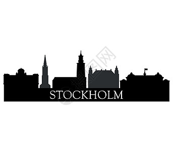 斯德哥尔摩天线旅游国家建筑旅行地标蜜月邮政历史性艺术插图背景图片