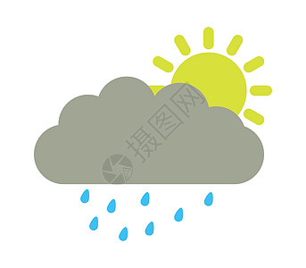 带有 ra 的云图标艺术温度暴雨风暴天气气象预报气候按钮天空图片