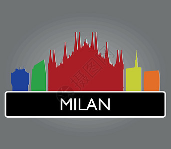 米兰服装米兰天际线景观假期教会城市建筑旅行全景摩天大楼大教堂艺术设计图片