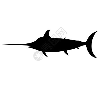 箭鱼图标蓝色跳跃快乐卡通片海洋荒野动物钓鱼野生动物插图图片