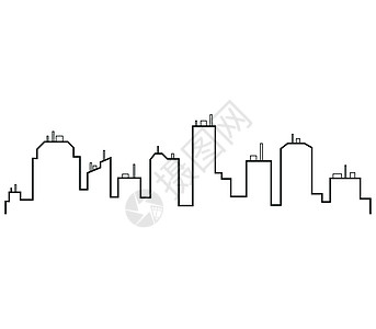 城市天线天际公寓场景插图建筑摩天大楼横幅财产建筑学景观图片