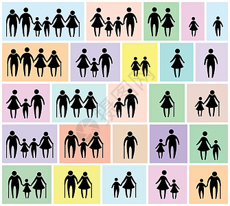 家庭图标 se爸爸女儿女士老年父母男人女性女孩夫妻儿子图片