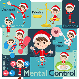 圣诞老人服装玩具悲伤木偶势头娃娃反射情绪钥匙平衡控制图片