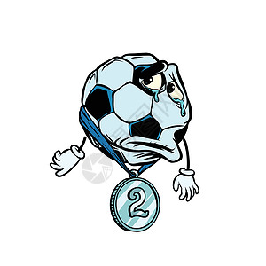 失败第二名银牌 字符足球 footba游戏六边形杯子贴纸联盟卡通片闲暇艺术面部活动图片