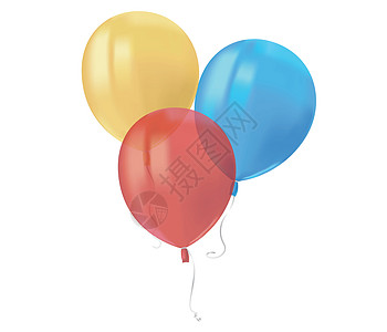 逼真的空中飞行彩色气球的组成 反射在透明背景上被隔离 生日派对或气球贺卡设计元素的节日装饰元素 向量纪念日惊喜乐趣幸福插图婚姻娱图片
