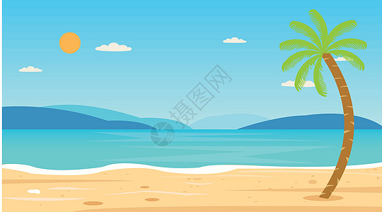 热带海滩旅游度假休闲自然概念 v图片