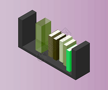 书柜矢量等距概念矢量插画 办公柜家具收藏插图书架木头架子图表科学学校班级房间图片