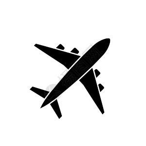 平板图示图标 平面风格的飞机符号商业导航喷射航班飞行员翅膀乘客工艺空气天空图片