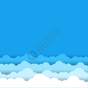 蓝天白云背景云景天气生态天空沟通插画师预报阴影气候绘画图片