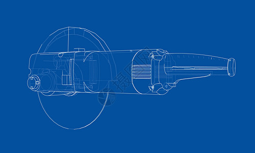 轮廓电动角磨机 韦克托墨水工艺维修车轮工具工人机器工业草图安全图片