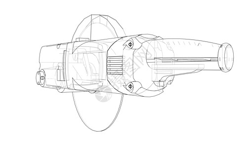 轮廓电动角磨机 韦克托圆圈工艺光盘车削安全危险机器墨水服务插图图片