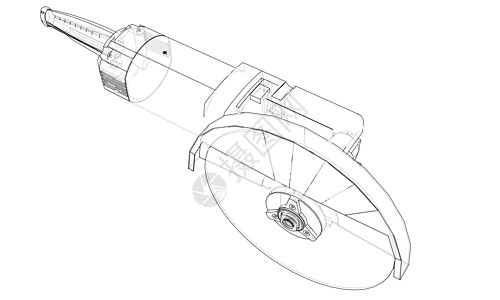 轮廓电动角磨机 韦克托机器车削手臂安全工艺圆圈电气草图光盘力量图片