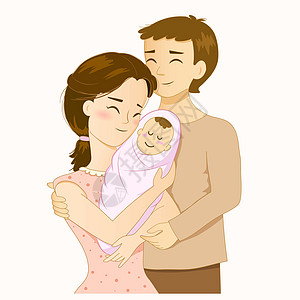 为父母洗脚卡通家庭幸福 母亲 父亲和女儿设计图片