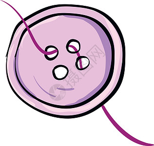 它制作图案的粉红色按钮和线程矢量图片
