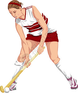 女子曲棍球运动员的矢量游戏绘画竞赛插图女士勇气分数白色联盟娱乐图片